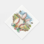Baseball-Ostern-Thema Serviette (Ecke)