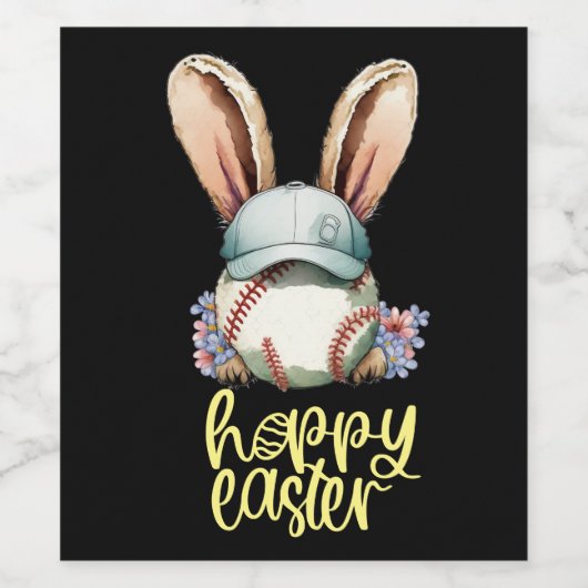 Baseball-OsterParty Weinetikett (Einzelnes Label)