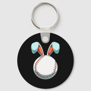 Baseball Ostertag Hasenohren Kaninchen Baseball Fa Schlüsselanhänger
