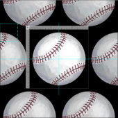 Baseball Painted Art Stoff (Kachel)