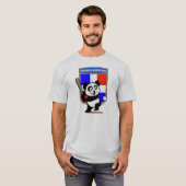 Baseball-Panda (leichte Shirt) der Dominikanischen T-Shirt (Vorne ganz)