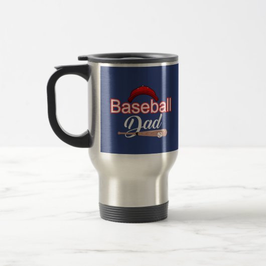 Baseball Papa-Familie sportlich motiviert modernen Reisebecher (Links)