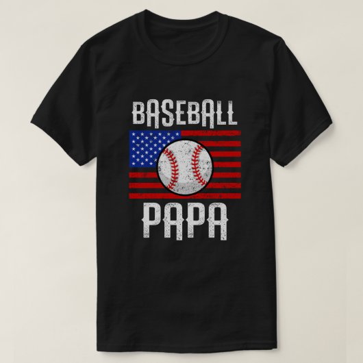 Baseball-Papa-Flagge-Team-Zug-Geschenk T-Shirt (Design vorne)