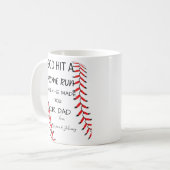Baseball Papa, Gott, hat einen Zuhause-Run gemacht Kaffeetasse (Vorderseite Links)