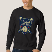 Baseball Papa Matching Family Baseball Player Fami Sweatshirt (Vorderseite)