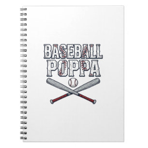 Baseball Papa Vintage-Engraving-Shirt-Design_1 Notizblock