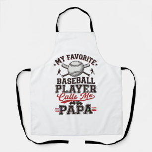 Baseball Papa Vintage Engraving Vektor Design_1 Schürze