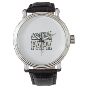 Baseball Papa Vintage Gravur Shirt Design_1 Armbanduhr