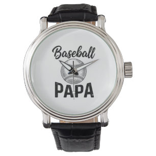 Baseball Papa Vintage Gravur Shirt Design_1 Armbanduhr