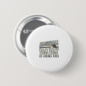Baseball Papa Vintage Gravur Shirt Design_1 Button (Vorne & Hinten)