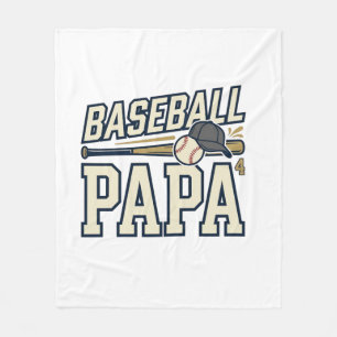 Baseball Papa Vintage Gravur Shirt Design_1 Fleecedecke