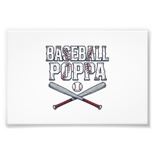Baseball Papa Vintage Gravur Shirt Design_1 Fotodruck