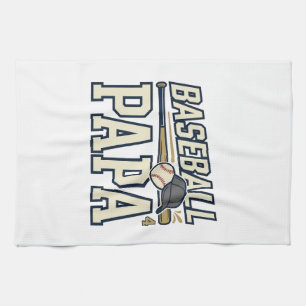 Baseball Papa Vintage Gravur Shirt Design_1 Geschirrtuch