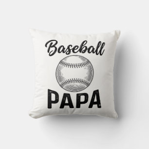 Baseball Papa Vintage Gravur Shirt Design_1 Kissen