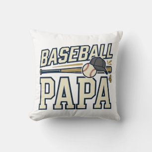 Baseball Papa Vintage Gravur Shirt Design_1 Kissen