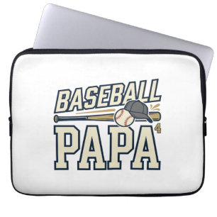 Baseball Papa Vintage Gravur Shirt Design_1 Laptopschutzhülle