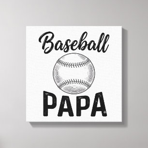 Baseball Papa Vintage Gravur Shirt Design_1 Leinwanddruck