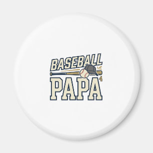 Baseball Papa Vintage Gravur Shirt Design_1 Magnet