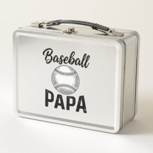 Baseball Papa Vintage Gravur Shirt Design_1 Metall Brotdose