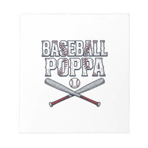 Baseball Papa Vintage Gravur Shirt Design_1 Notizblock