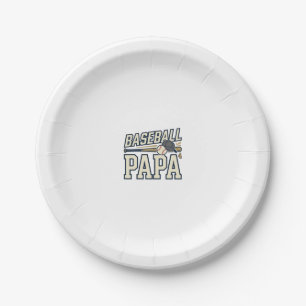 Baseball Papa Vintage Gravur Shirt Design_1 Pappteller