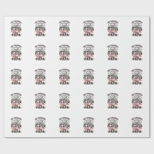 Baseball Papa Vintage Gravur Vektor Design_1 Geschenkpapier