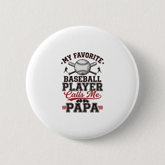 Baseball-Papa Vintage-Stichvektor-Design_1 Button (Vorderseite)