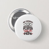 Baseball-Papa Vintage-Stichvektor-Design_1 Button (Vorne & Hinten)
