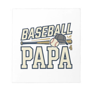 Baseball-Papa-Vintage-Stickerei-Shirt-Design_1 Notizblock