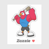 Baseball-Papagei Aufkleber (Blatt)