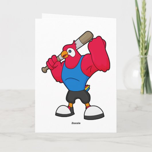 Baseball-Papagei Karte (Rückseite)