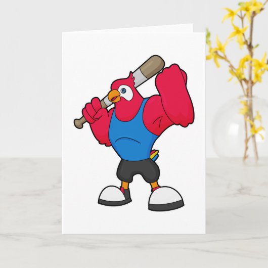 Baseball-Papagei Karte (Gelbe Blume)