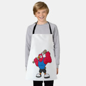 Baseball-Papagei Schürze (Getragen)