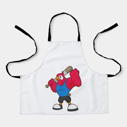 Baseball-Papagei Schürze (Vorderseite)