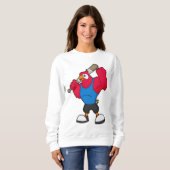 Baseball-Papagei Sweatshirt (Vorne ganz)