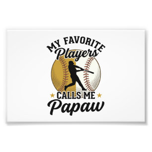 Baseball Papaw Lieblingsspieler Vintage-Shirt Desi Fotodruck