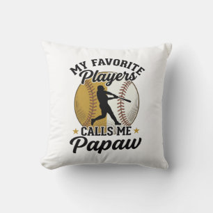 Baseball Papaw Lieblingsspieler Vintage-Shirt Desi Kissen