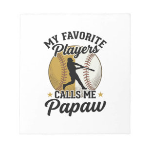 Baseball Papaw Lieblingsspieler Vintage-Shirt Desi Notizblock