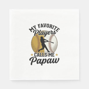 Baseball Papaw Lieblingsspieler Vintage-Shirt Desi Serviette