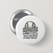 Baseball Papaw Vintage-Ätz-Shirt-Design_1 Button (Vorne & Hinten)