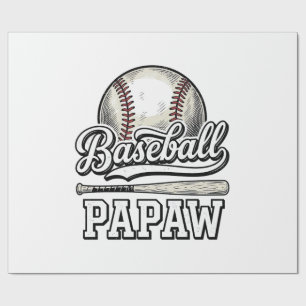 Baseball Papaw Vintage-Ätz-Shirt-Design_1 Geschenkpapier
