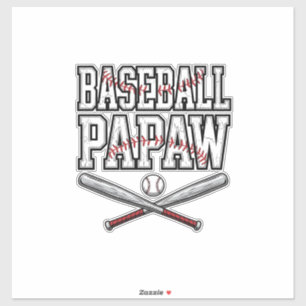 Baseball Papaw Vintage Engraving Design_1 Aufkleber