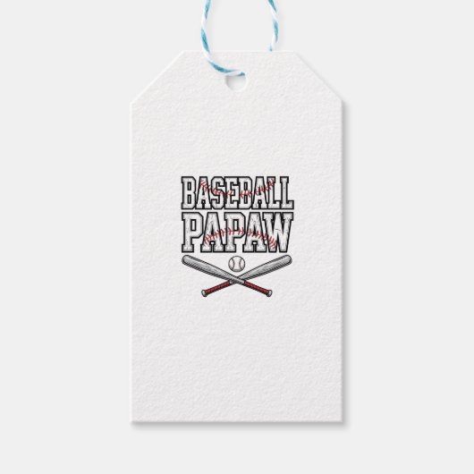 Baseball Papaw Vintage Engraving Design_1 Geschenkanhänger (Vorderseite)