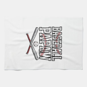 Baseball Papaw Vintage Engraving Design_1 Geschirrtuch