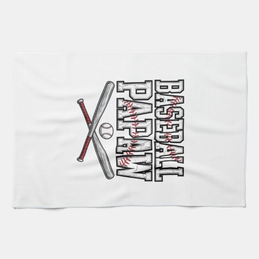 Baseball Papaw Vintage Engraving Design_1 Geschirrtuch (Horizontal)