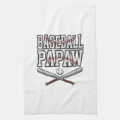 Baseball Papaw Vintage Engraving Design_1 Geschirrtuch (Vertikal)