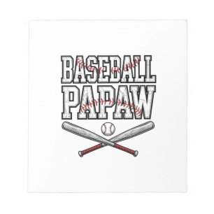 Baseball Papaw Vintage Engraving Design_1 Notizblock