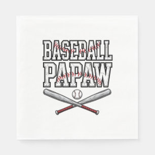 Baseball Papaw Vintage Engraving Design_1 Serviette