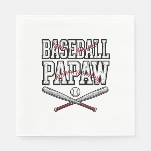 Baseball Papaw Vintage Engraving Design_1 Serviette (Vorderseite)