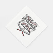 Baseball Papaw Vintage Engraving Design_1 Serviette (Ecke)